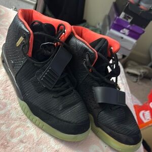 Black and Red High-Top Sneakers